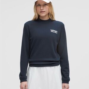 Lululemon Tennis Club Cotton Terry Crewneck Pullover in Navy - Size Medium